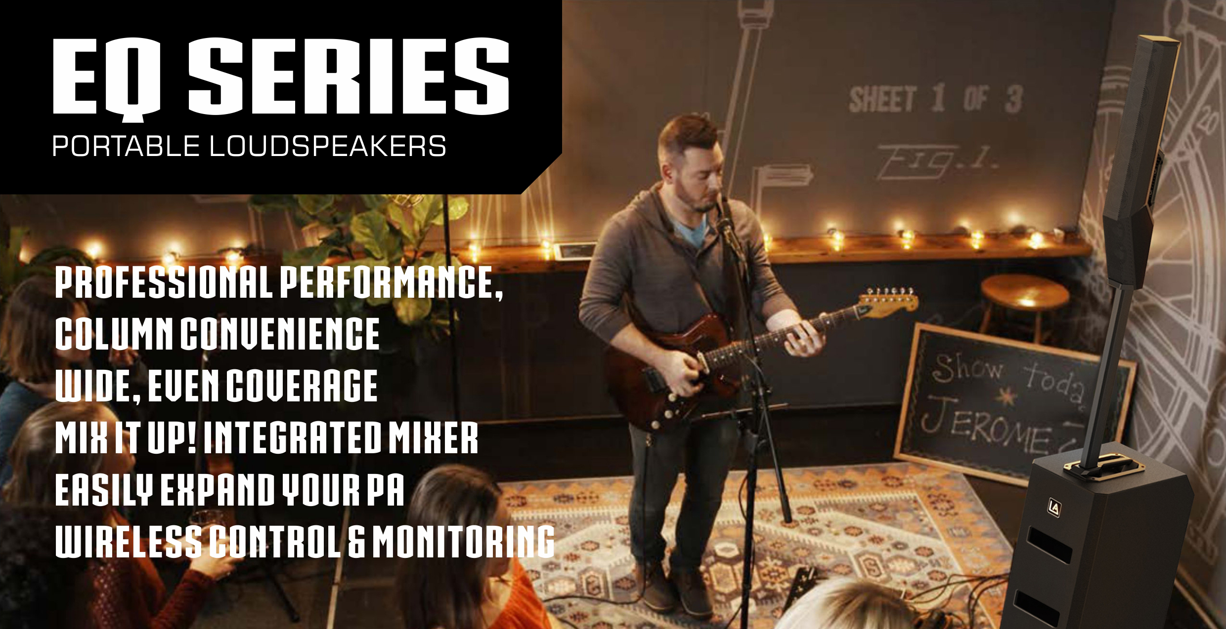 Column Speaker EQ-600 Series, column speaker system, pa indoor column speaker, pa outdoor column speaker, Combination Systems EQ Series