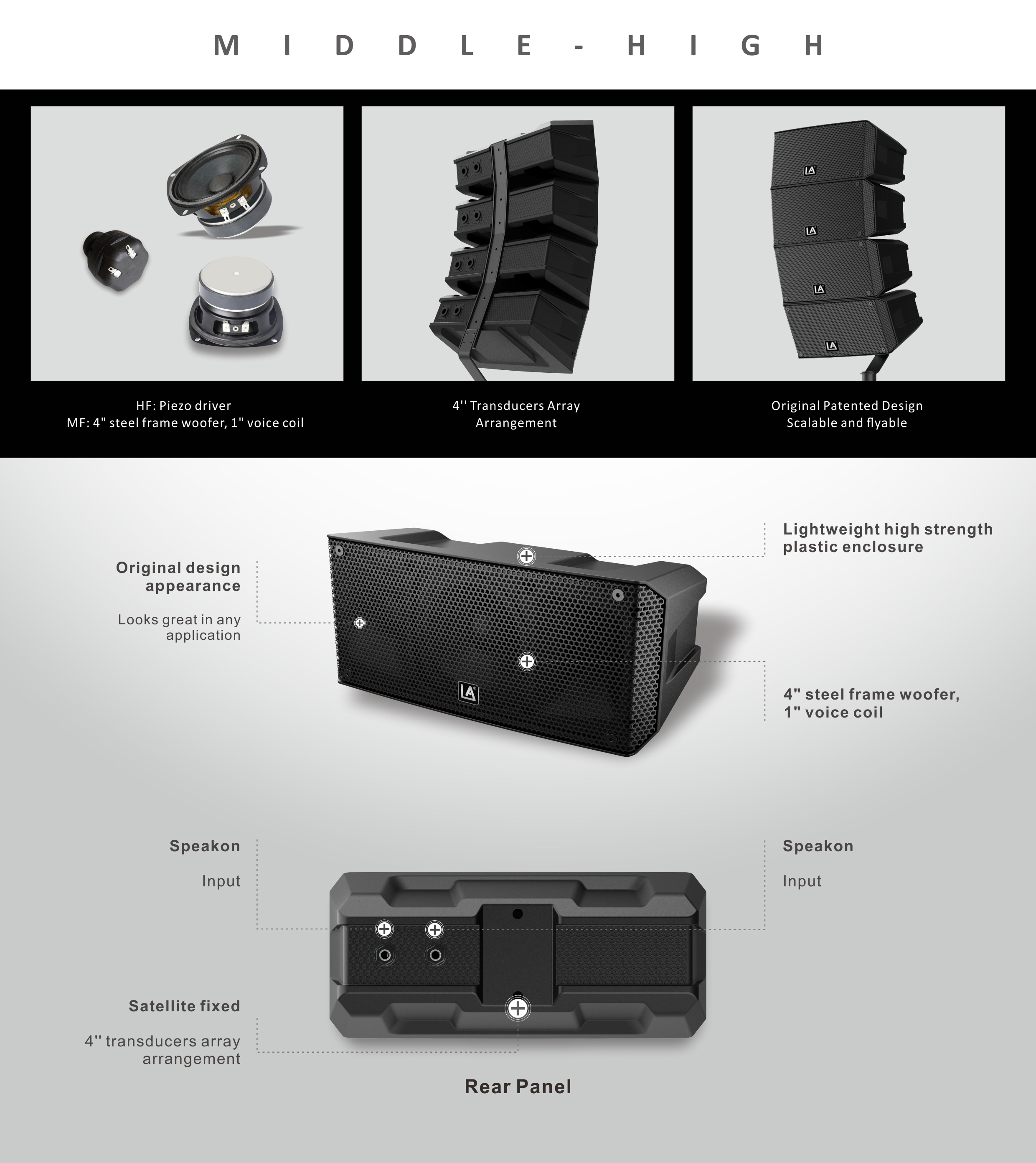 Compact Line Array Systems, compact line array system, array compact, ultra compact, array line, Line Array GWS Series, Mini Line Array GWS-041