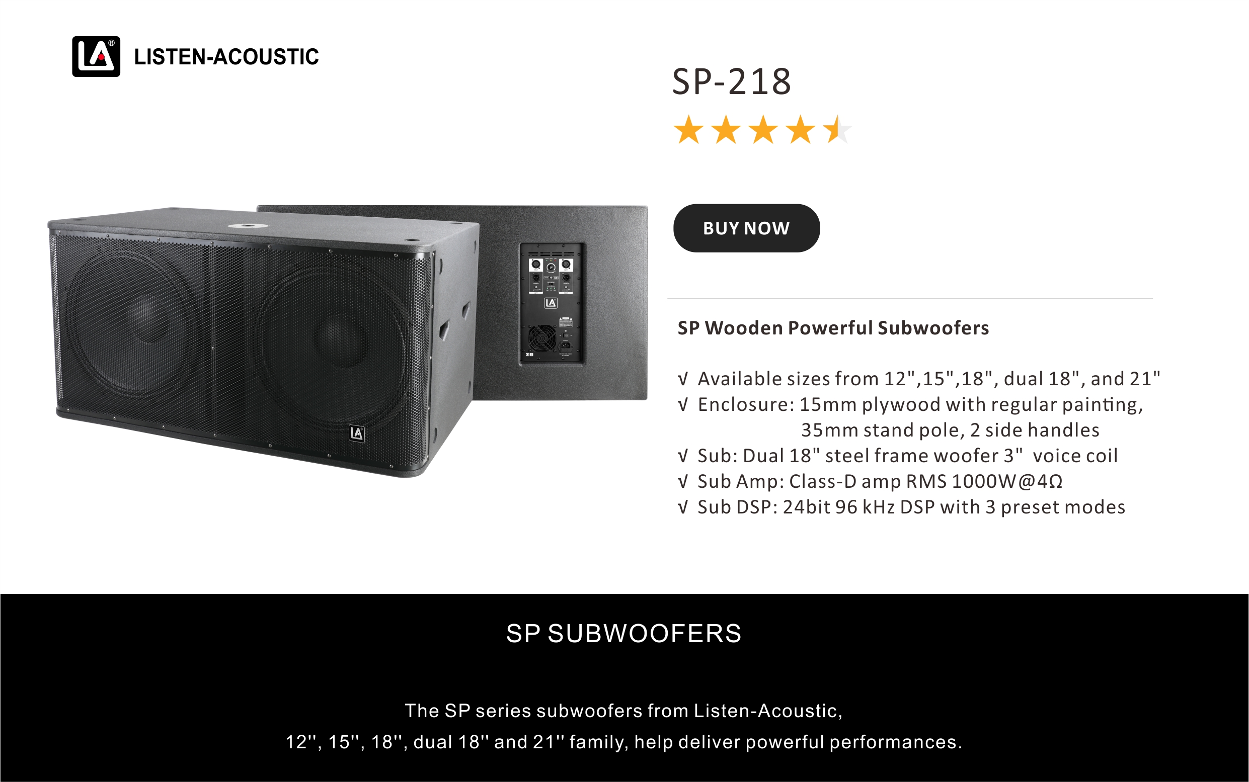 SP 218 Series Dual 18inch Wooden Powerful Subwoofer, Wooden PA Speakers SP 218 Series, Active Speakers, Professional Speaker, Daul 18inch Wooden Powerful Subwoofer, Daul 18 inch Wooden Bass Speakers, Wooden PA Speakers, SP Series