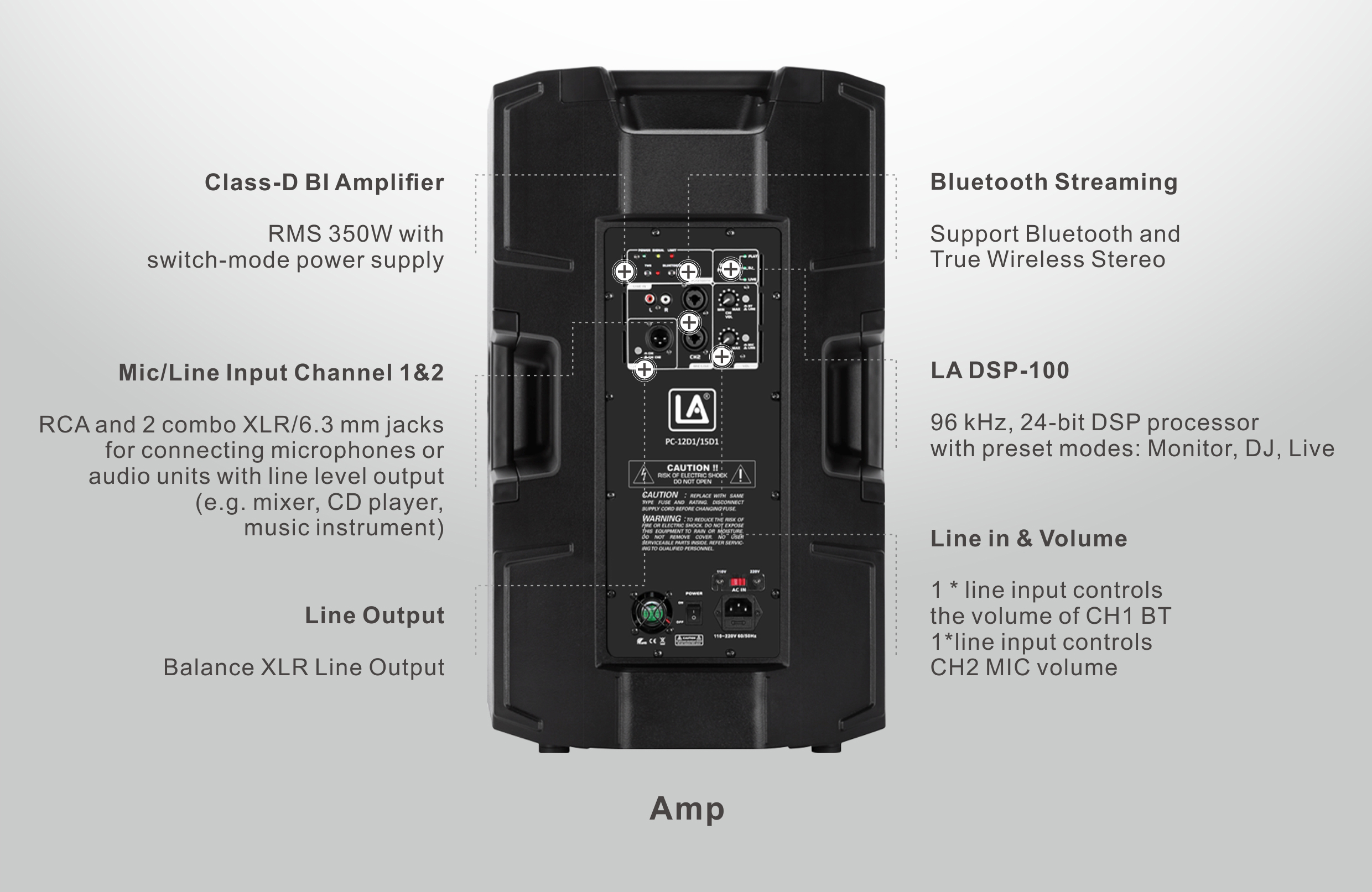 pa speaker, portable pa system, portable sound system, ABS Molded PA Speakers, Full Range Speaker