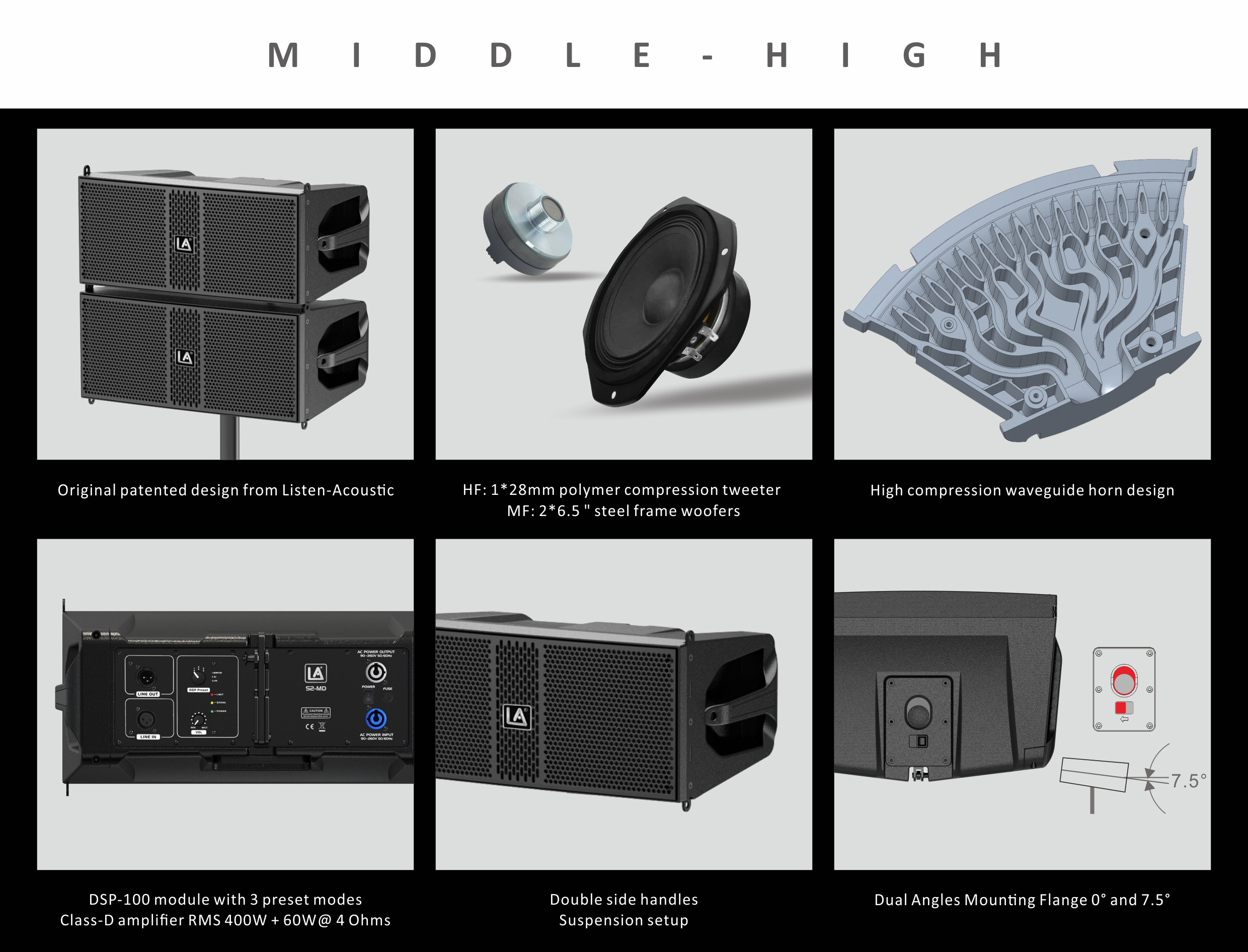 Active Speakers, active line array loudspeaker, active line array, active line array speaker, s2 md active line array module