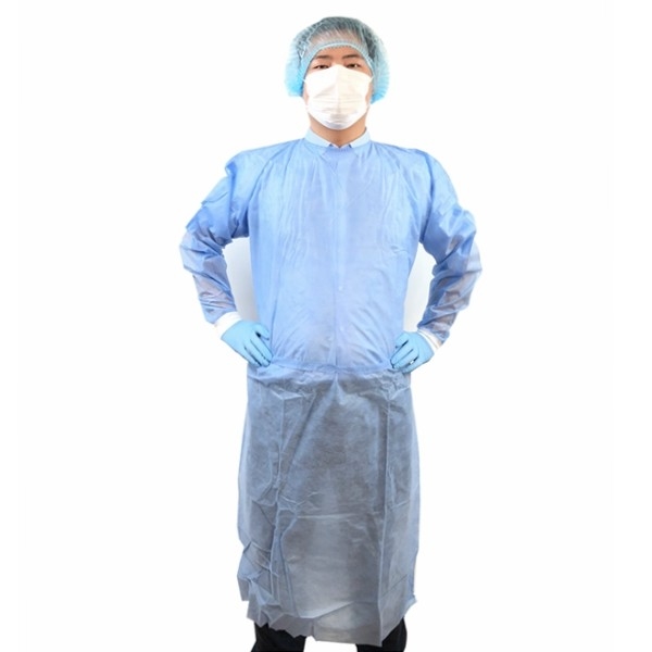 Non Woven Isolation Gown With Knitted Cuff