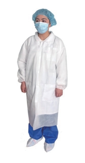 Non Woven Lab Coat With Turndown Collar