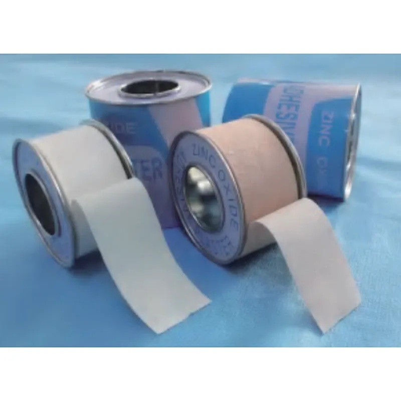 Zinc oxide adhesive plaster with tin plate