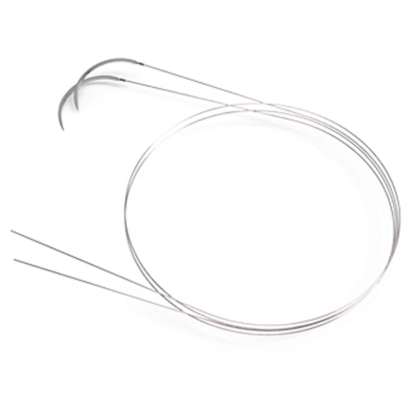 Nickel-titanium memory alloy sutures