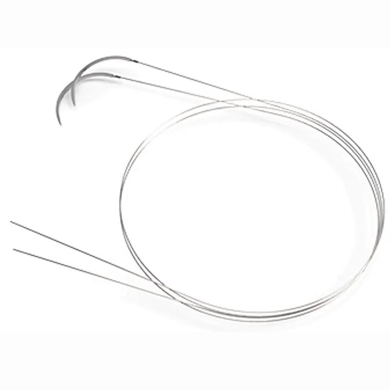 Nickel-titanium memory alloy sutures