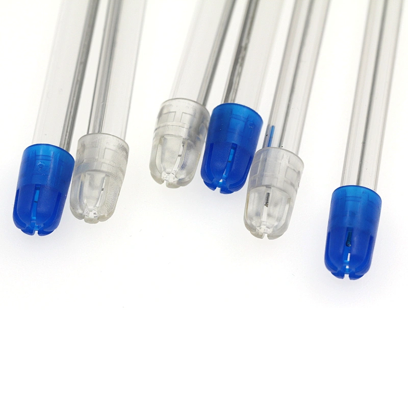 Disposable weak straw blue head clear body
