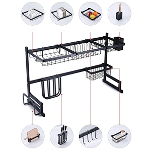 Hot Selling Aluminium storage rack wall mounted knife holder kitchen Kitchen Wall Mounted Dish Rack