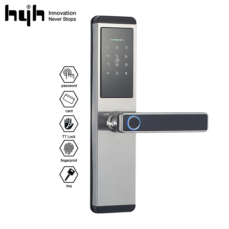 Stainless Steel Fingerprint Wifi Apartment Intelligent Password Door Lock