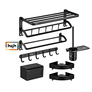 Bathroom Aluminium advanced black 6 suit hardware spray paint  bath pendant