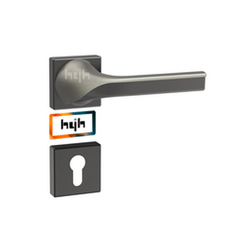 Guangdong-hyh Hardware Wooden Modern Interior  Door Handle black door handle