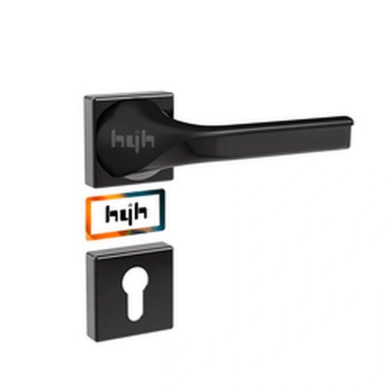 Guangdong-hyh Hardware Wooden Modern Interior  Door Handle black door handle