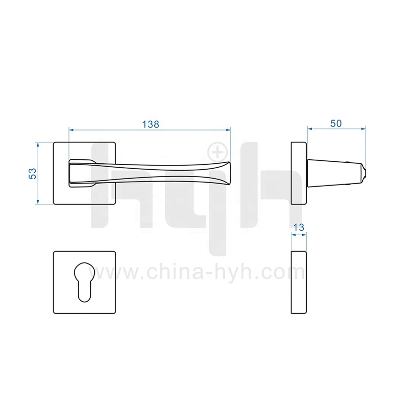 Guangdong-hyh hardware Factory Best Selling New Heavy Duty Famous Design Rosette Door Handle