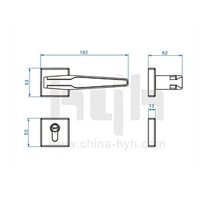 Guangdong-hyh Hardware Interior Traditional Wooden Lever Entrance Luxury handle Exterior Door Handle