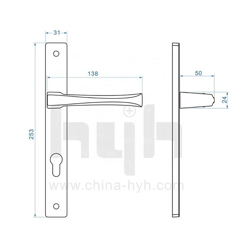 Guangdong-hyh hardware Excellent Quality Lever Hyh Origin Top Door Handle