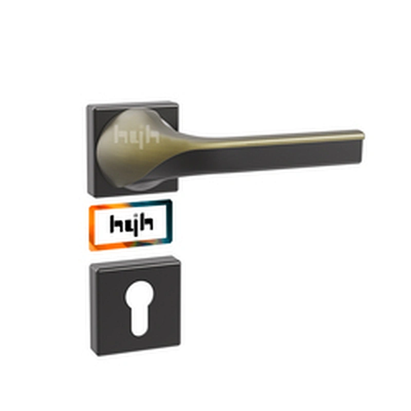 Guangdong-hyh Hardware Wooden Modern Interior  Door Handle black door handle