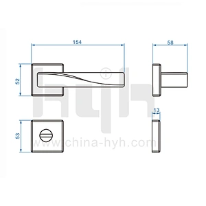 Zinc Alloy Superior Safety Bathroom Mortise Lock For French Doors