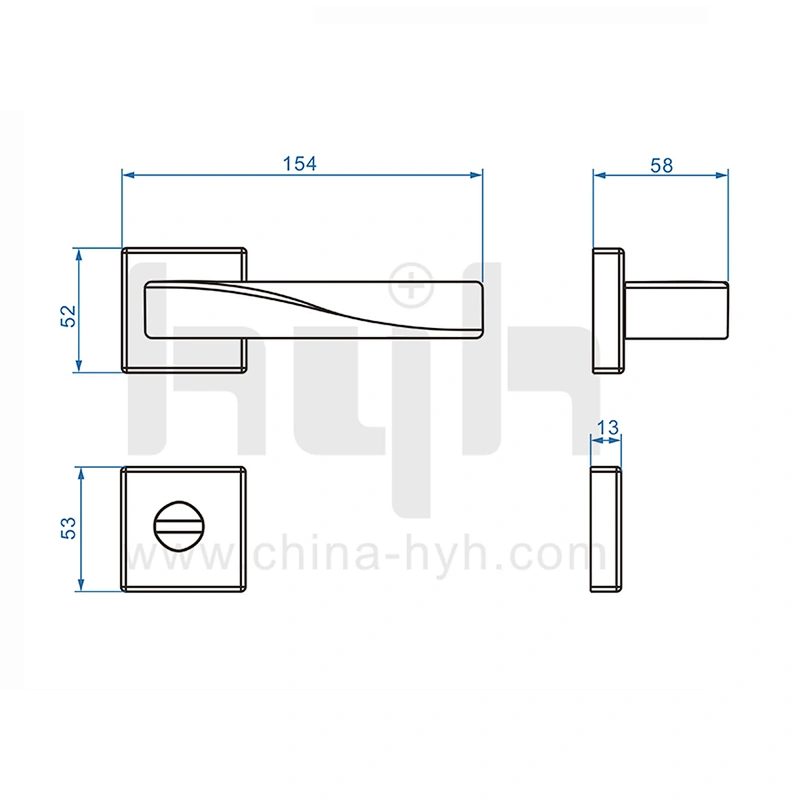 Zinc Alloy Superior Safety Bathroom Mortise Lock For French Doors