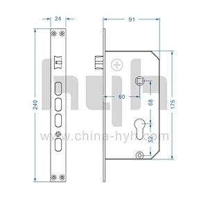 hyh smart door lock for apartment with TTLock app control