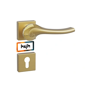 hyh Wooden Internal Lever Bathroom Gold Lock Door Handle With Handle
