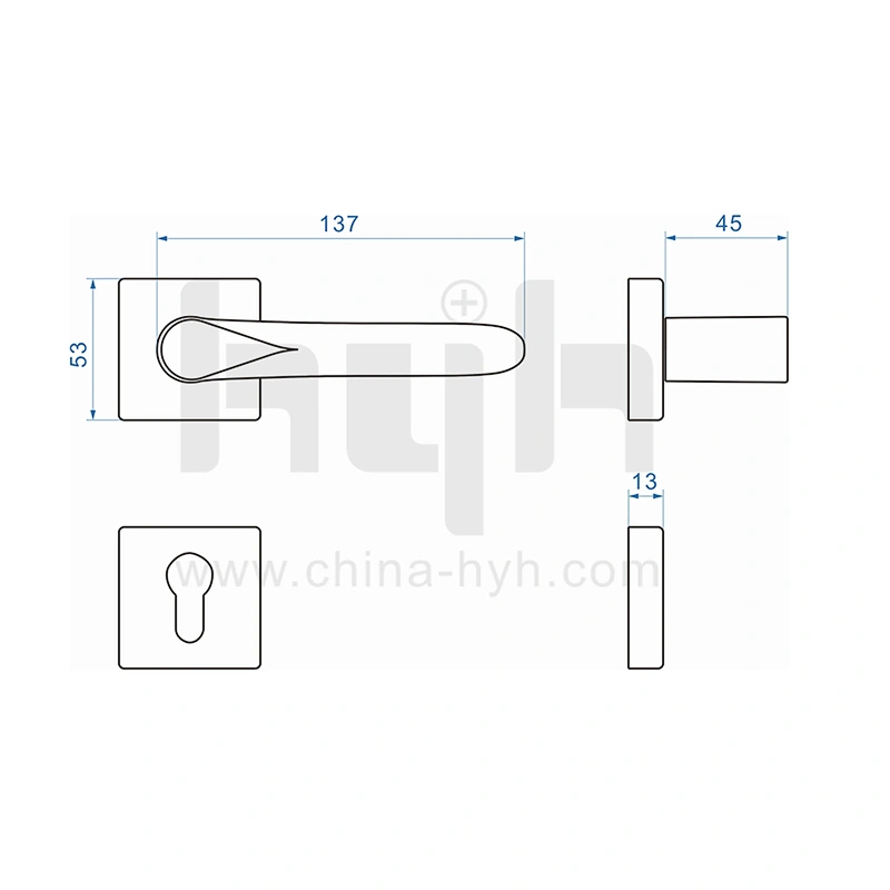 Room high security exterior door lock Home Door Lock With Key, Interior door levers with lock modern