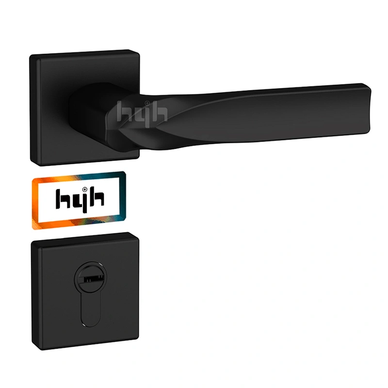 hyh Italian New Square Door Handle Brushed Nickle, Mblack Entry Door Handle With Manufacturer Price
