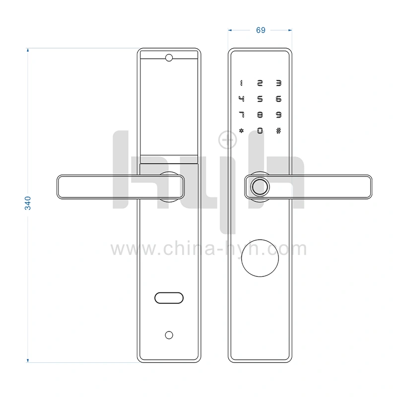 hyh Fingerprint Door Lock for Front Door