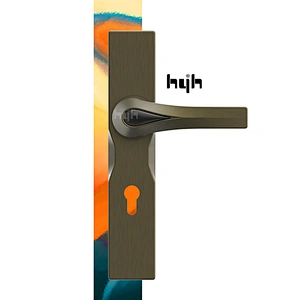 Room Door Handle With Lock Solid for Hotel Plate Lock
