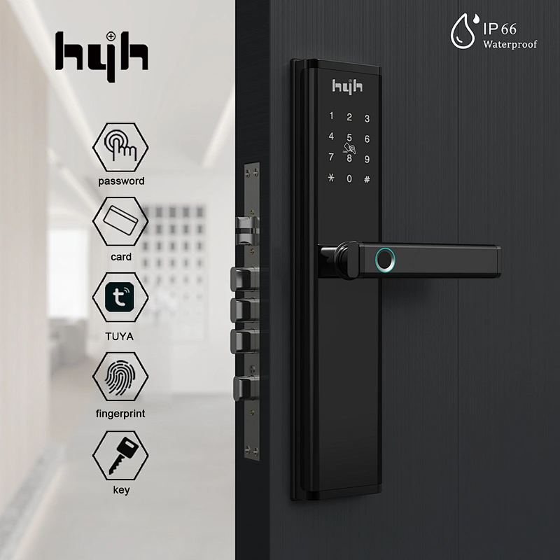 hyh zinc alloy smart door lock with Tuya access