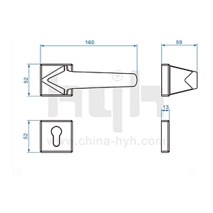 Latest Patent Zamak Smart Design Lever Door Handle
