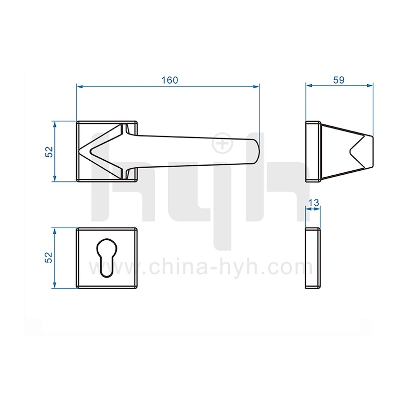 Latest Patent Zamak Smart Design Lever Door Handle