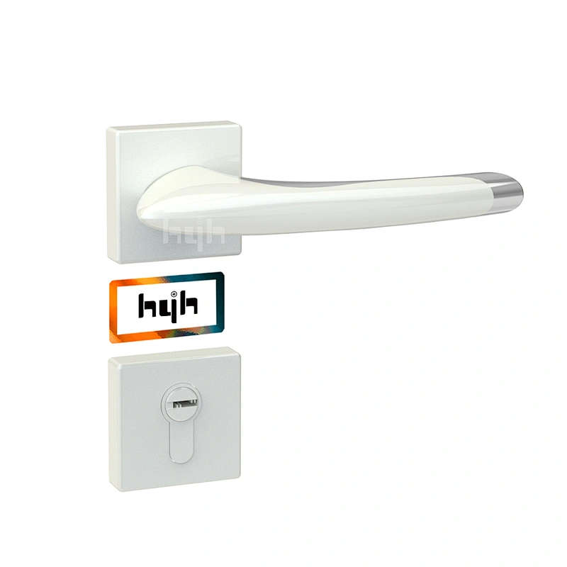 hyh Zinc Alloy Heat Resistant Metal Door Handle,Inner Door Handles Lever Brushed Nickel Privacy Dummy Door Handle