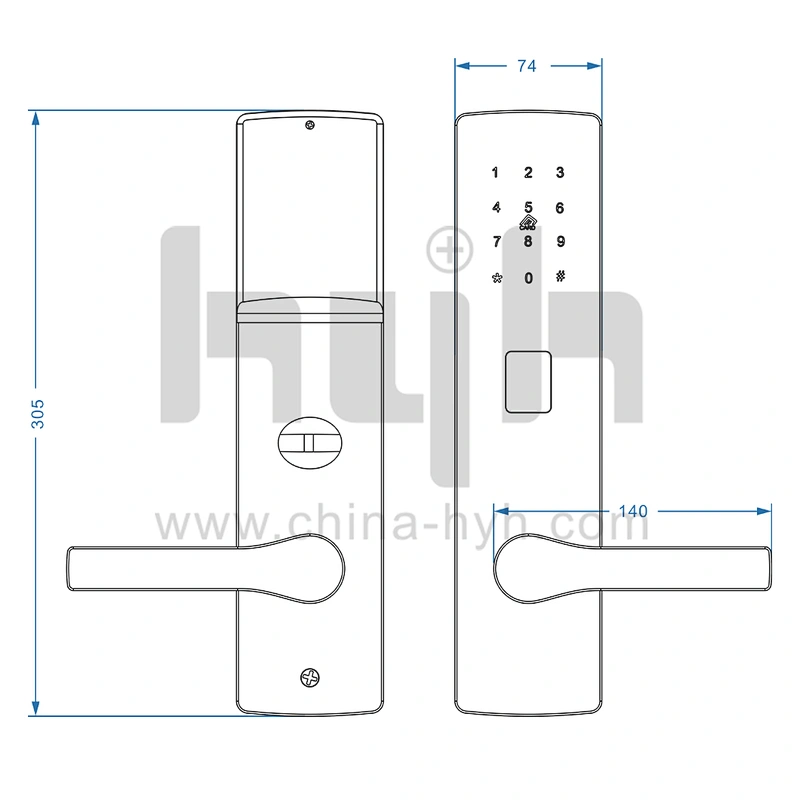 hyh digital apartment door lock with password access