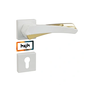 hyh Patent Zinc High Quality Door Lever Handle Set, Interior Door Locks And Handles, Rose Door Handle Matt Black