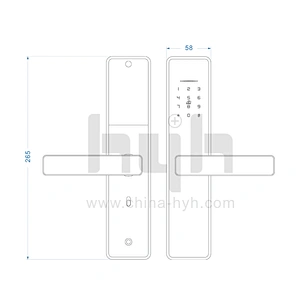 hyh card access smart door lock for apartment