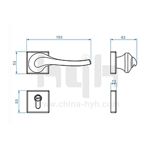 Zinc Alloy Wooden Bedroom Mortise Commercial Door Locks