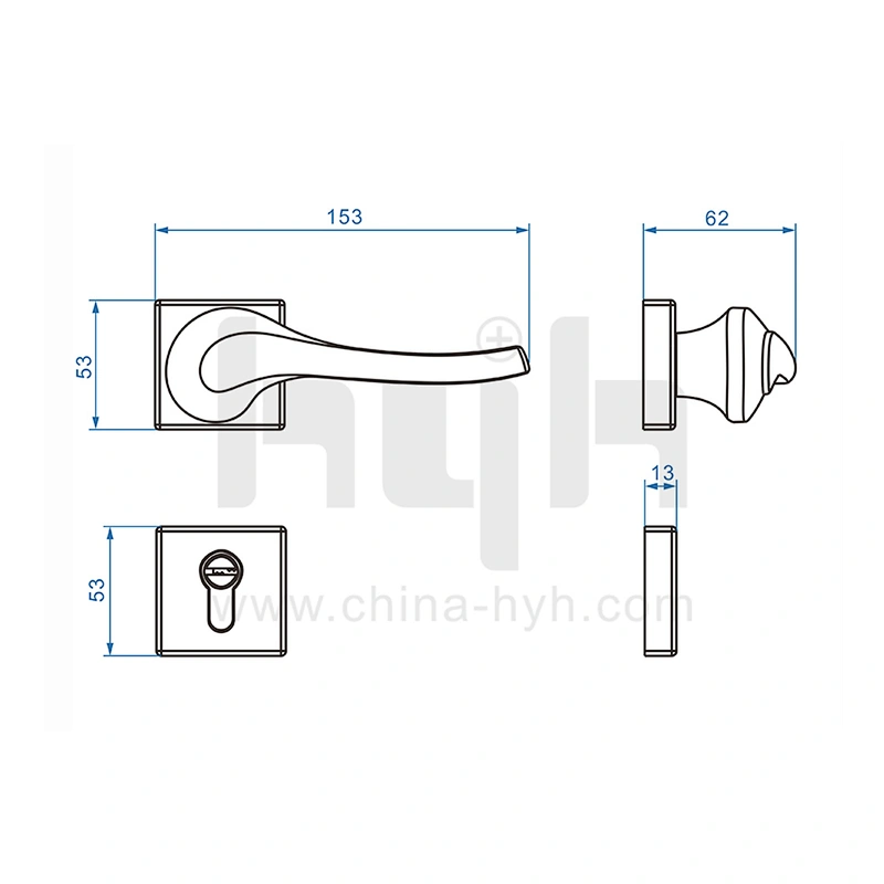 Zinc Alloy Wooden Bedroom Mortise Commercial Door Locks