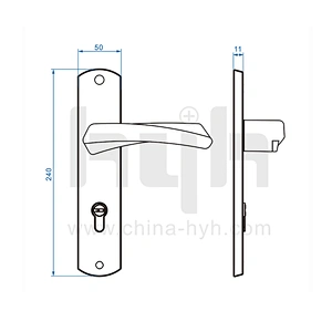 Newest Fashional Design Attractive Price Entrance Plate Wooden Lever Door Handle