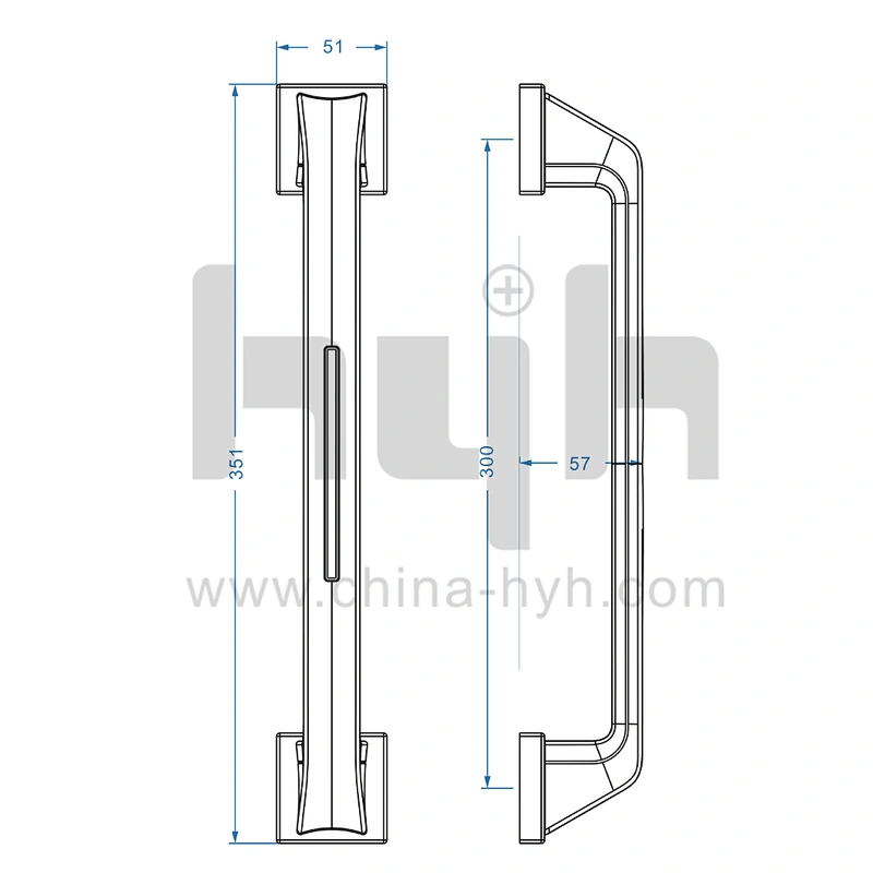 Fancy Zinc Alloy Hotel Entrance Glass Door Gate Pull Handle For Bank or Hotel Lobby Door