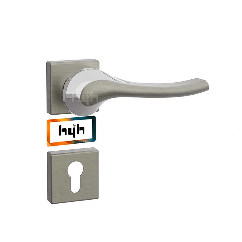 hyh Wooden Internal Lever Bathroom Gold Lock Door Handle With Handle