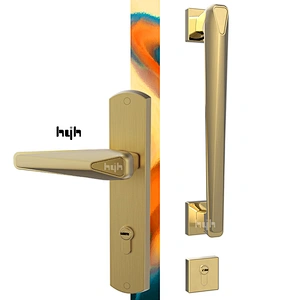 New Italy Style Zamak Double Open Glass Door Sliding Door Pull Handles