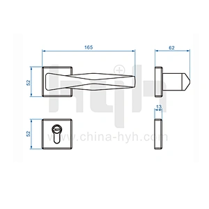 Euro Standard Fashional Solid Brass Door Lock With Brass Computer Keys and Lock Cylinder