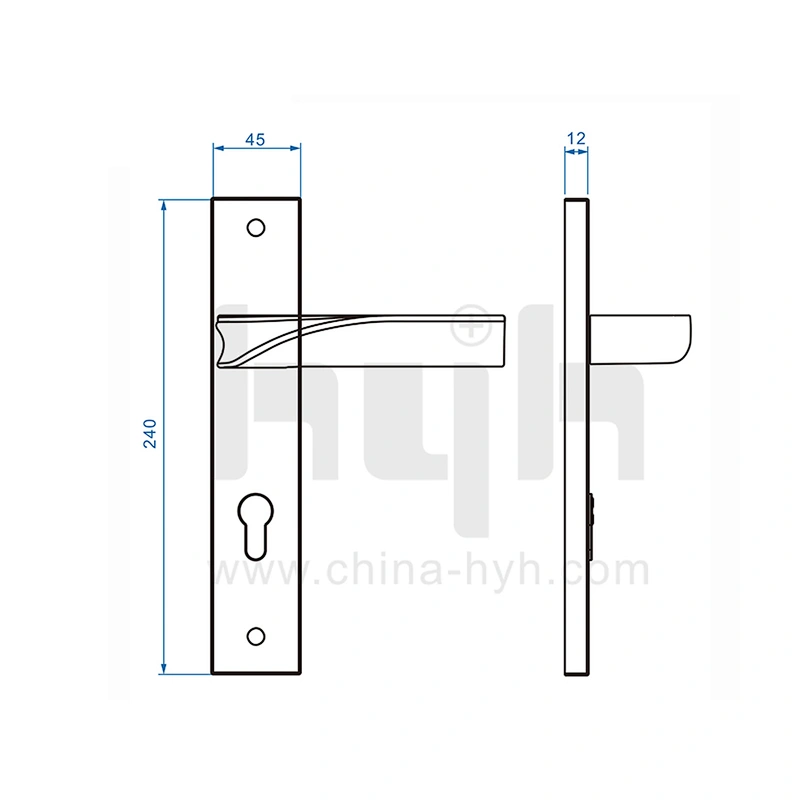 Top Quality Patent Design ModernType  ZInc Alloy Plate Door Handle