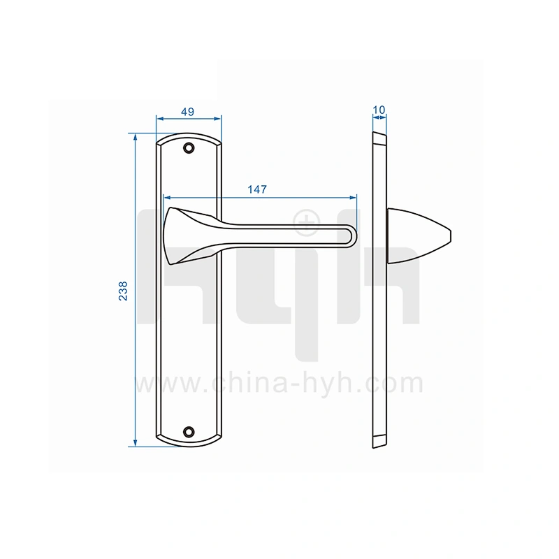 Handle Luxury Security Gold System Bathroom Manufacture Door Lock For Hotel