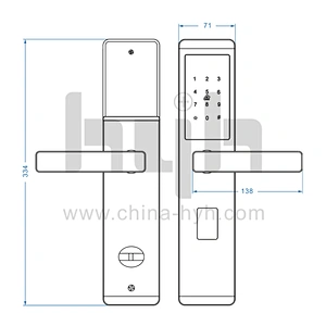 hyh smart door lock for apartment with TTLock app control