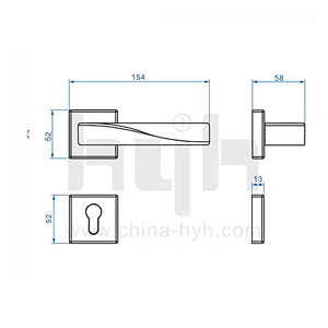 hyh Munufactury New Patent Design Mortise Modern Luxury Door Lock