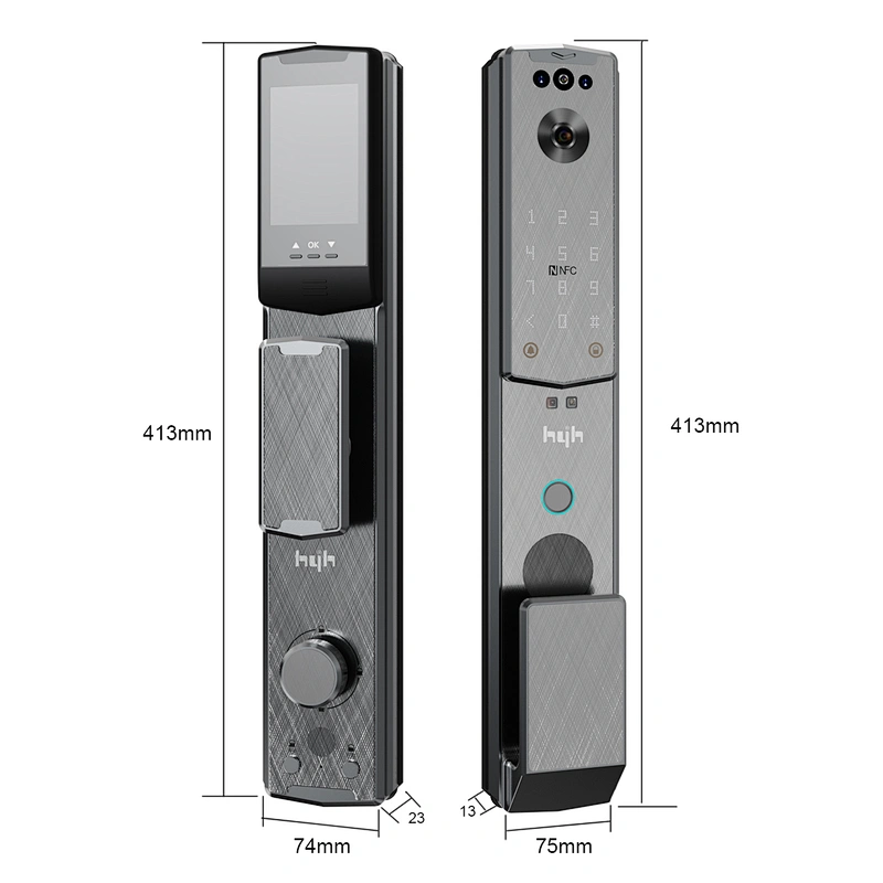 Aluminium Digital Tuya App Password 3D Face Recognition Smart Lock