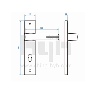 Good Looking Smooth Felling Simple Design Zinc Alloy Door Mortise Lock