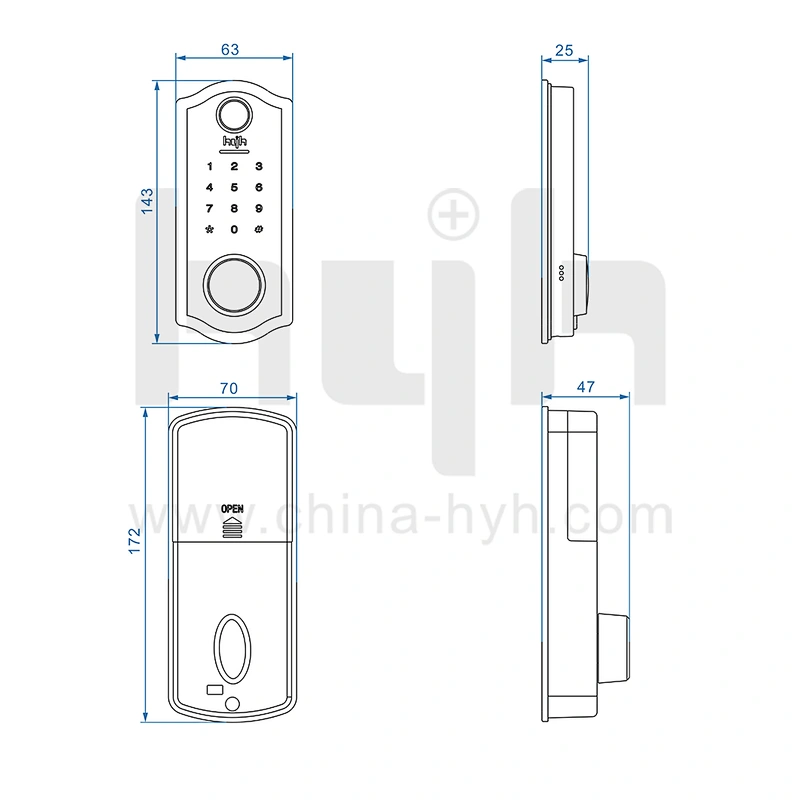 Key Card App Bluetooth Password Fingerprint Digital Home Smart Door Knob Lock