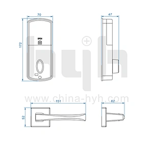 Key Card App Bluetooth Password Fingerprint Digital Home Smart Door Knob Lock